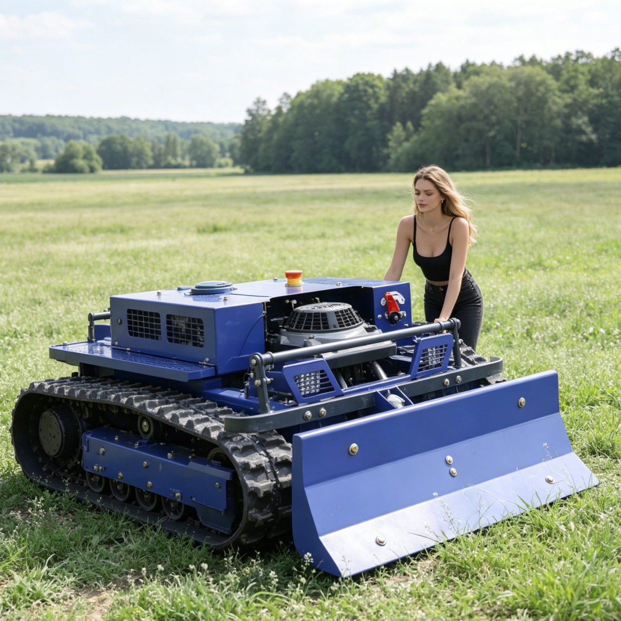 カスタマイズされた新しいスマート屋外ロボット芝刈り機ワイヤレス自己充電障害物回避リモコン家庭菜園用