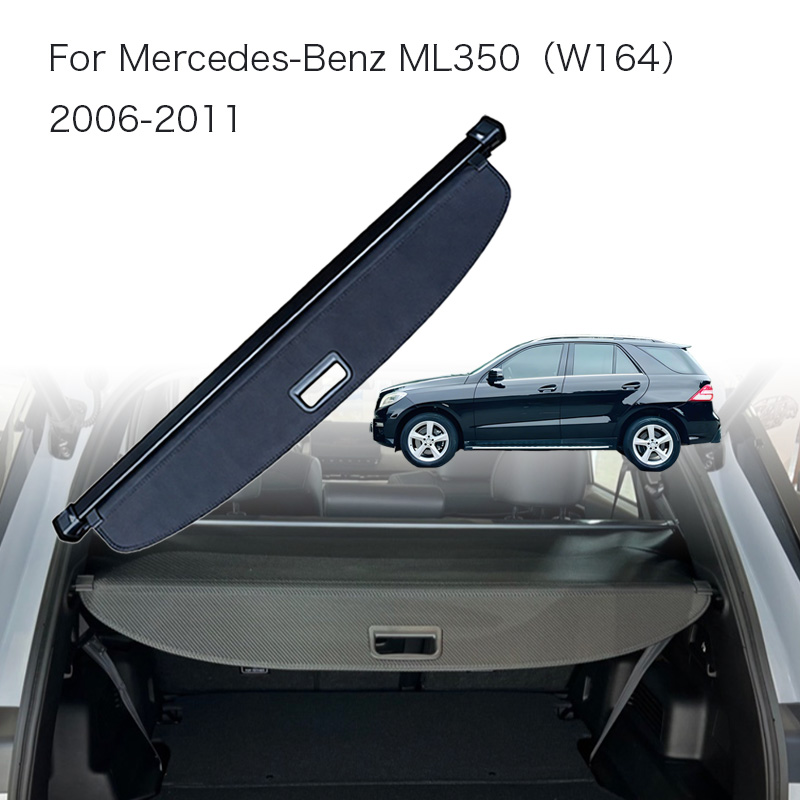自動トランクカーテンオーガナイザーカバーメルセデス · ベンツ ML クラス W164 2006-2011 ML350 車の貨物カバートランクリアラック荷物