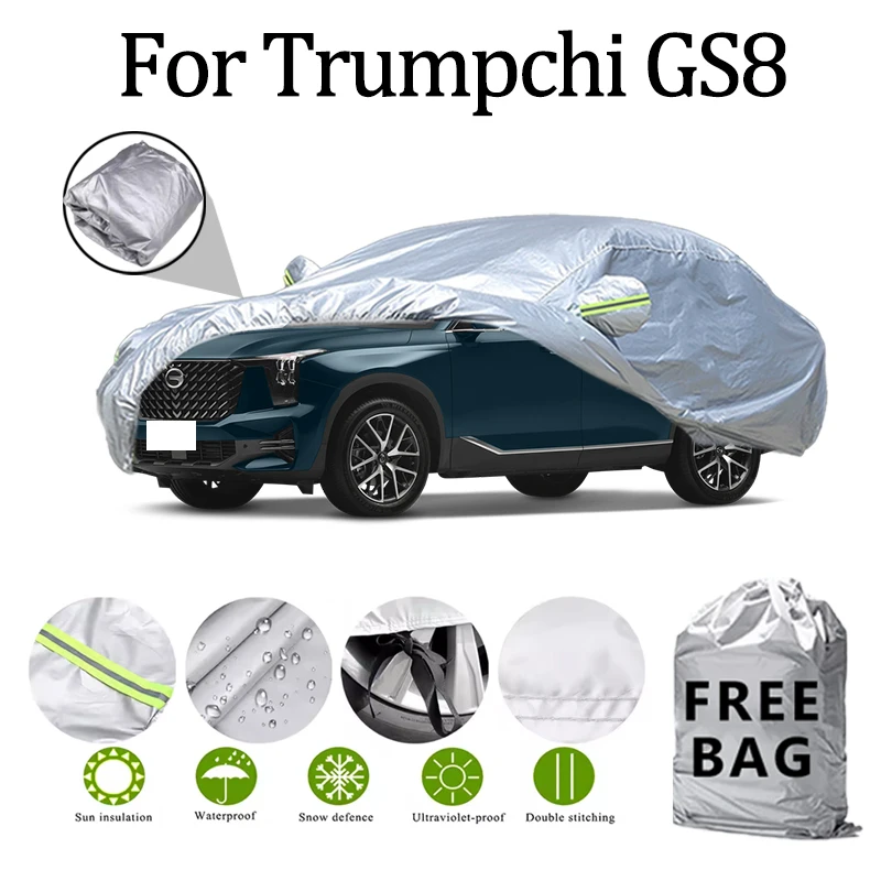 For Trumpchi GS8 Car Cover Outdoor Protection Covers Snow Sunshade Waterproof Dustproof Exterior UV Car Accessories