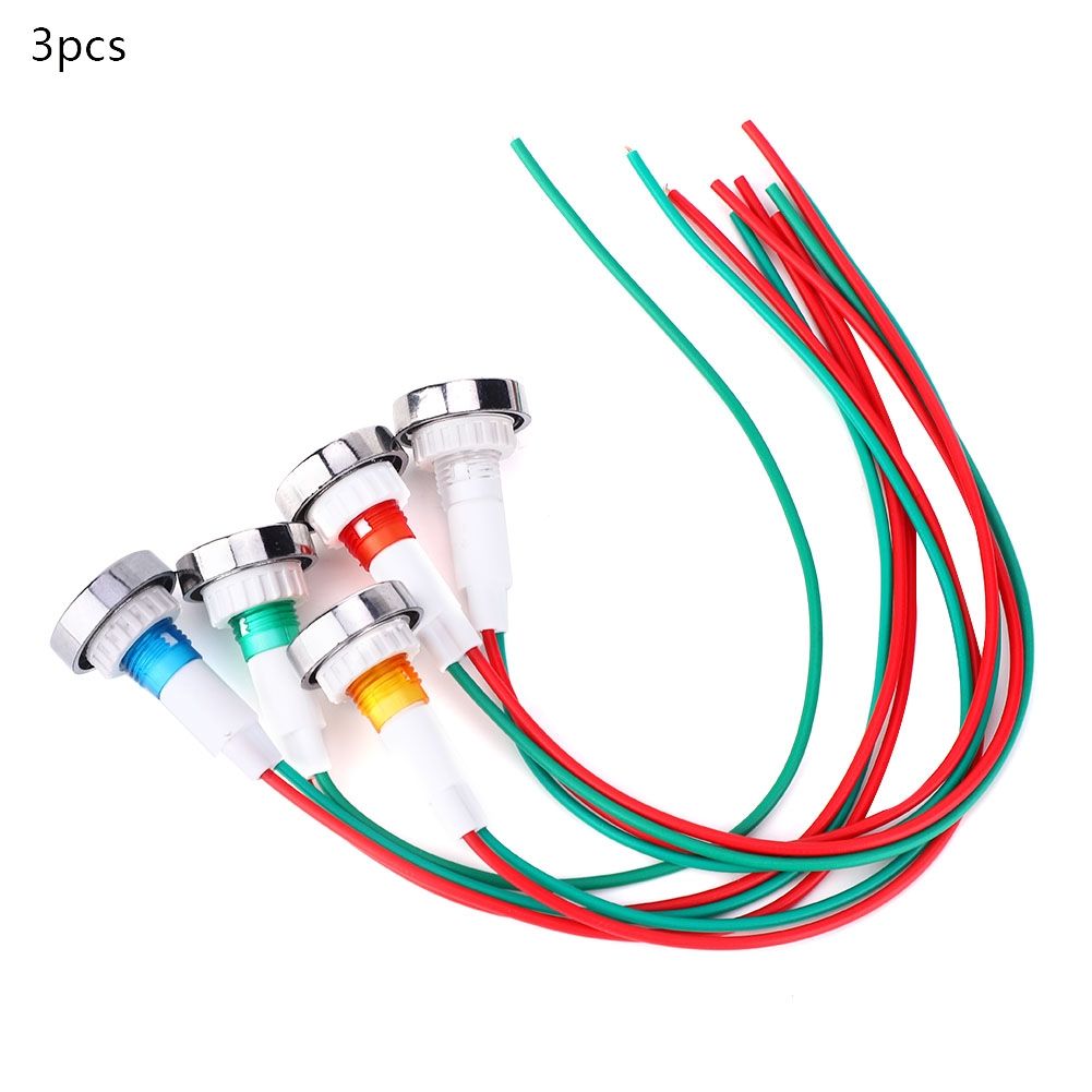 15 個 DC12V 10 ミリメートル LED パイロットランプ電源インジケータライトとワイヤーケーブル