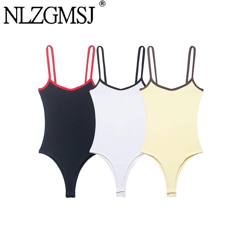 NLZGMSJ 2026 夏セクシーなタイトなボディ女性のための背中の開いたボディスーツ女性ワンピースジャンプスーツ女性のためのセクシーなランジェリーボディスーツ