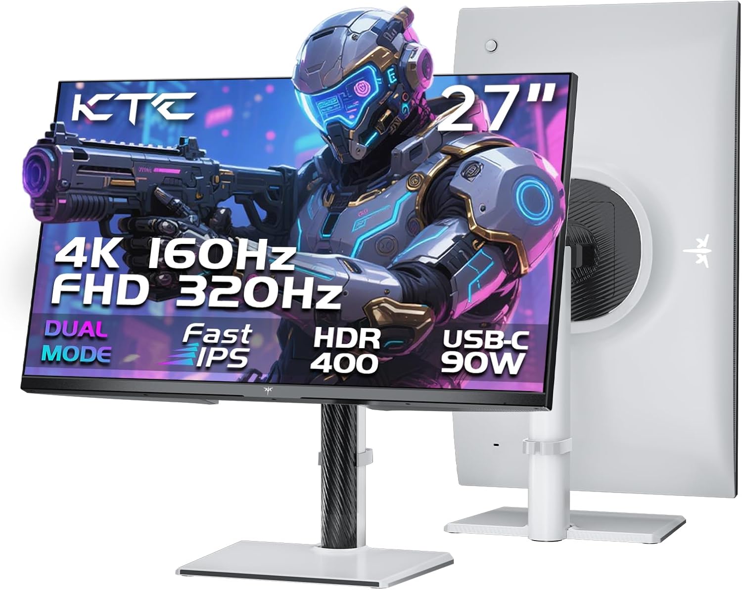 KTC 27 インチ 4K ゲーミング モニター、デュアルモード UHD 160Hz