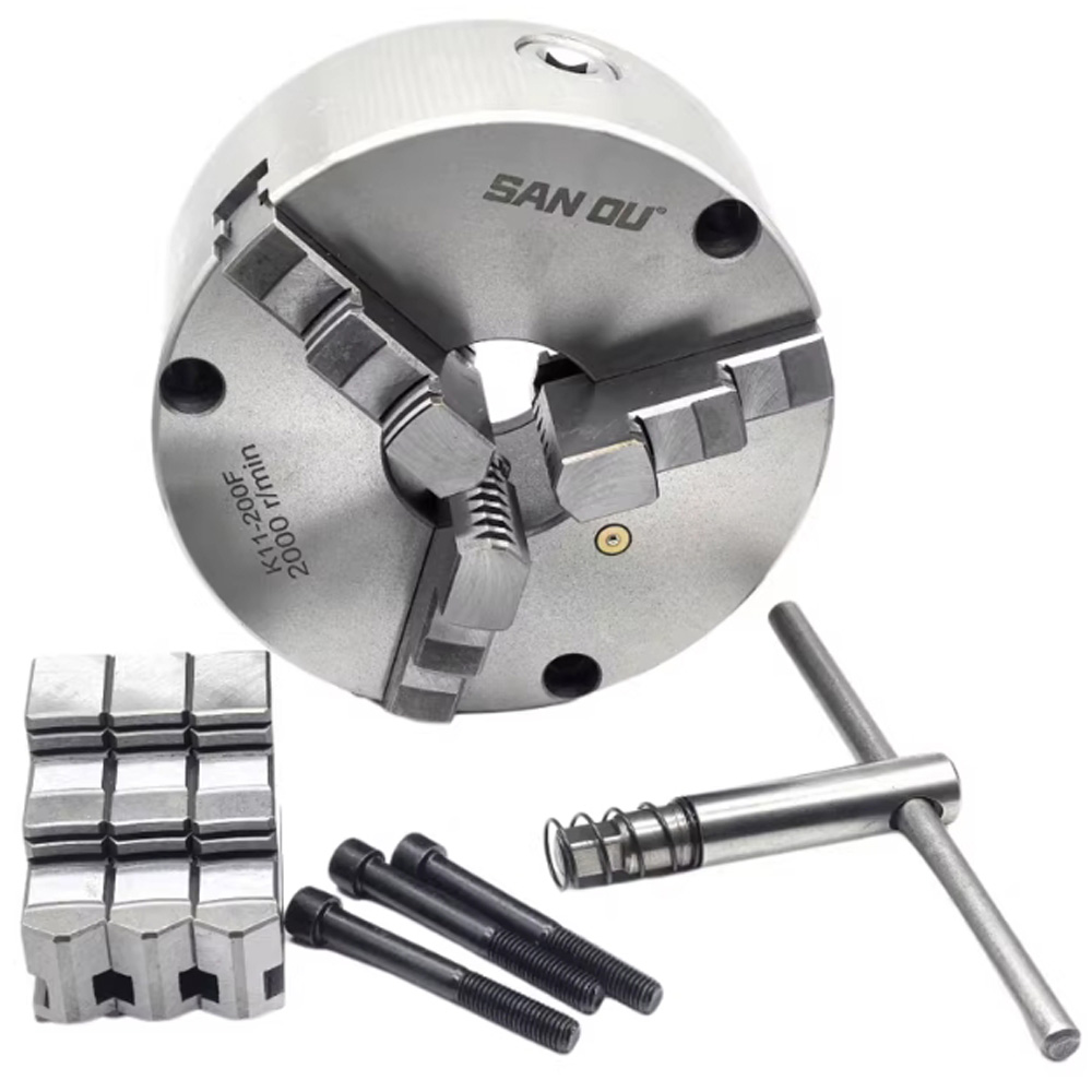 3 3 ジョー精密旋盤チャック K11-160A/165/200F 200 ミリメートル CNC マシンスペアパーツツールホルダーマンドレルクランプ旋削アクセサリー