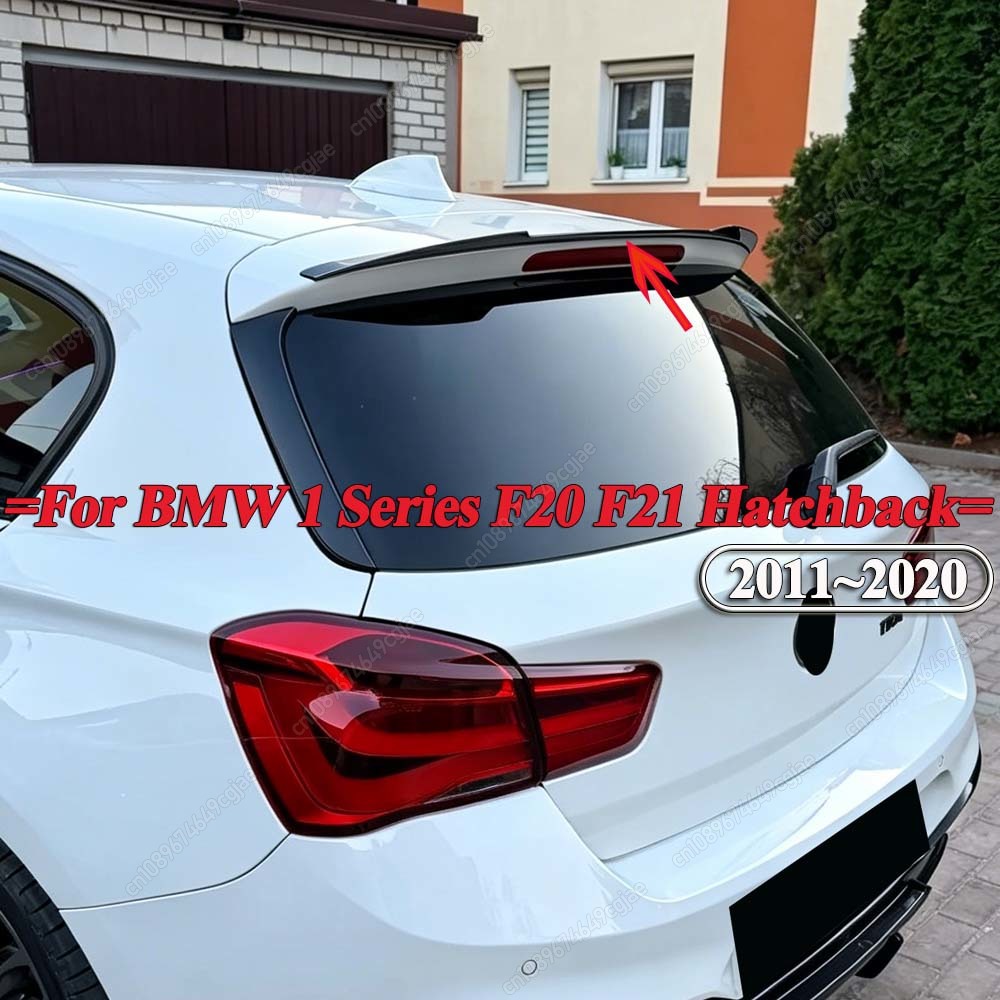 Bmw F20 F21 2011 に 2020 120i 118i 135i 116i M135i M140i ハッチバックトリム車のリアルーフリップスポイラーテールウインググロスブラックキット