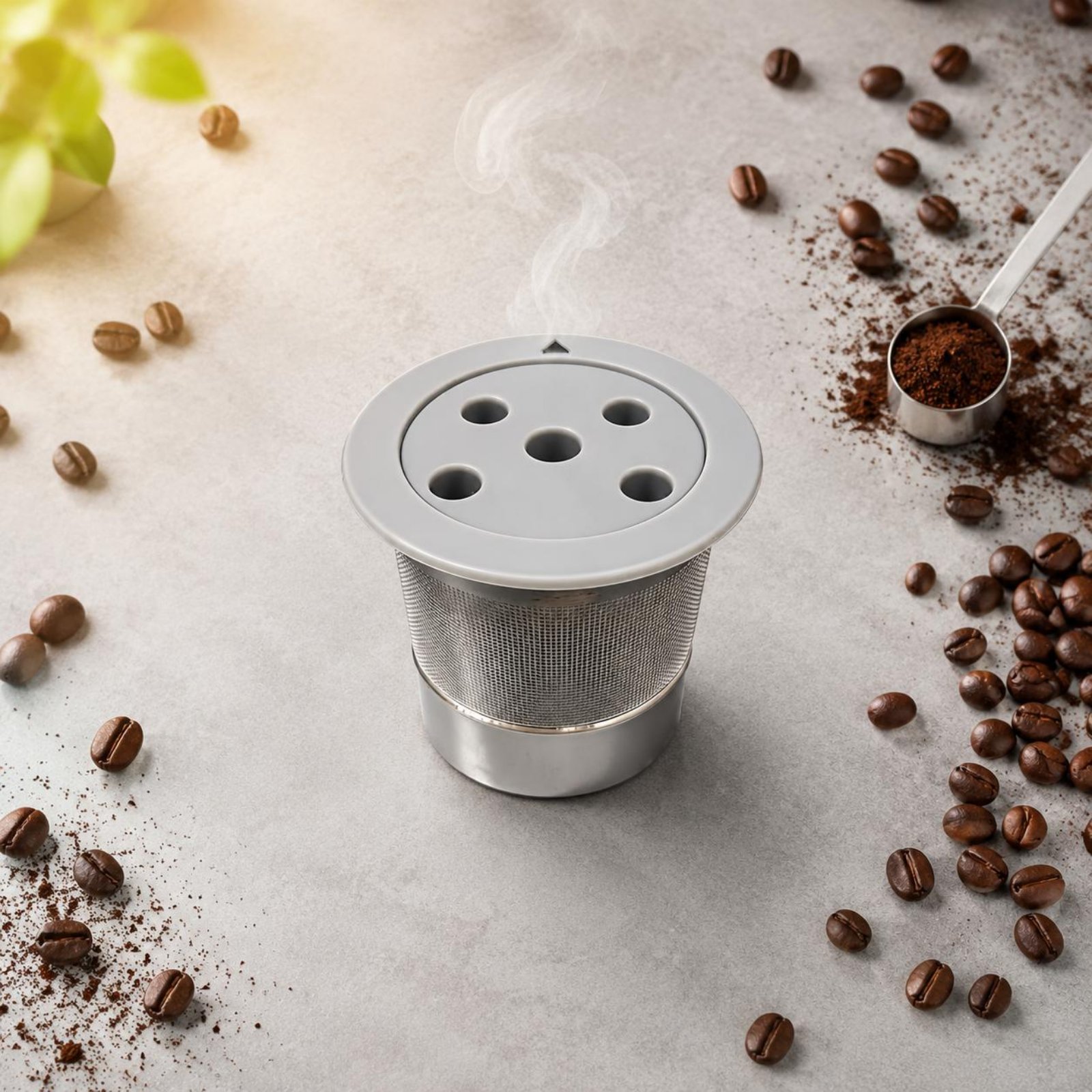 再利用可能なコーヒーポッド 食器洗い機対応 再利用可能な金属製コーヒーポッド ステンレススチール製コーヒーカプセル ケミカルフリー ケミカルフリー