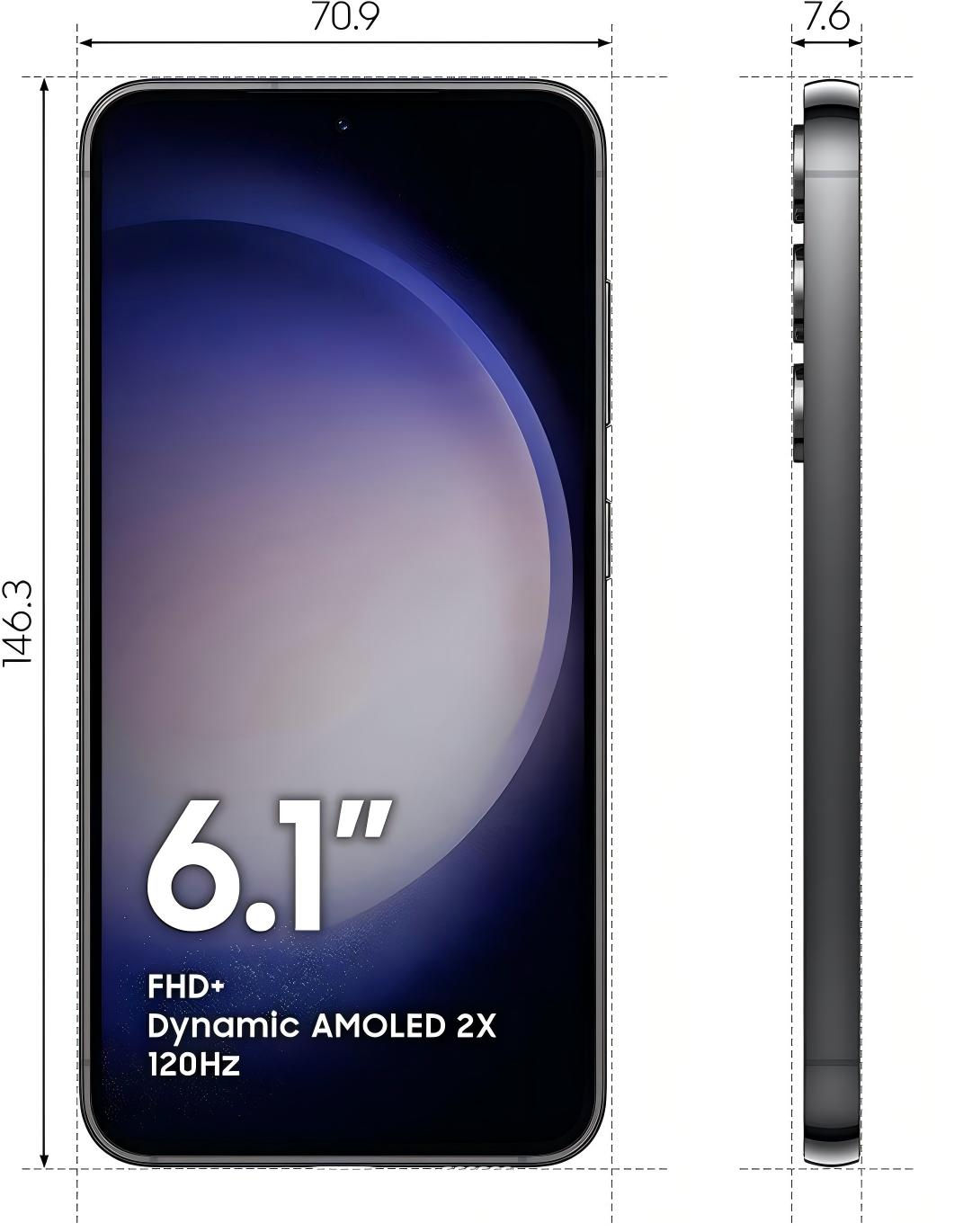 オリジナル Samsung Galaxy S23 5G S911U1 S911B S9110 S911N 128/256/512GB ROM 6.1 "AMOLED SIM フリー Android 携帯電話実質的に新しい