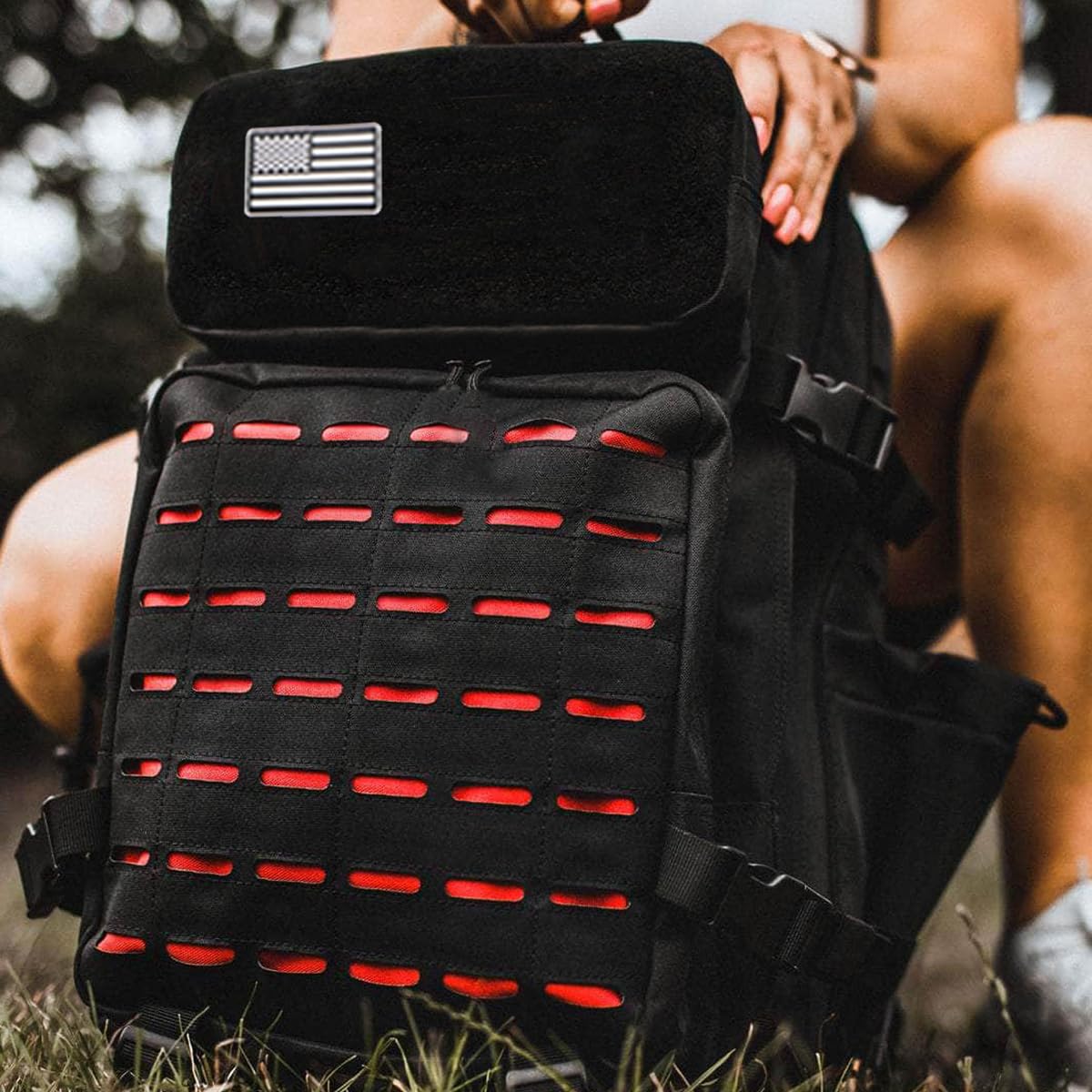 25L/50L 防水 2 ボトルホルダー付きバックパックジムアウトドア旅行ハイキング釣りトレッキングバックパック 13 インチラップトップバッグ