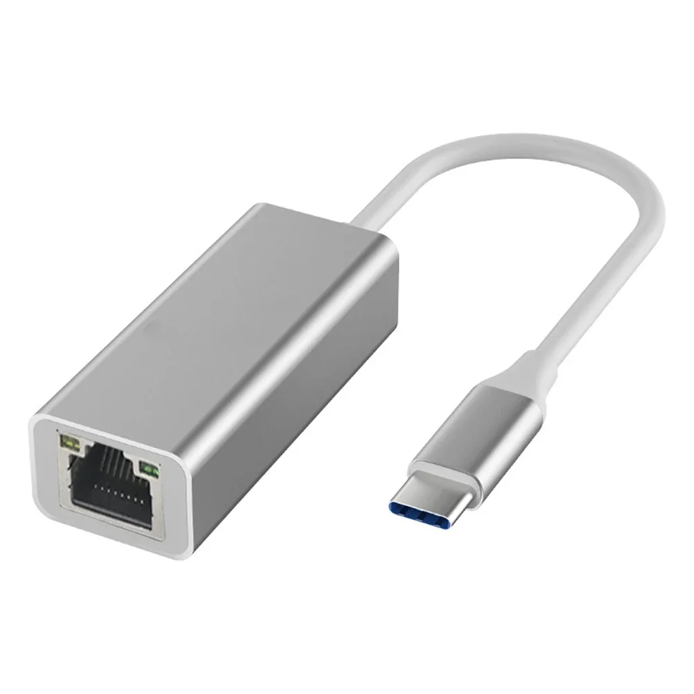 USB A タイプ C に RJ45 100/1000Mbps Lan インターネットケーブルアルミ USB タイプ C イーサネットアダプタネットワークカード MacBook ラップトップ PC