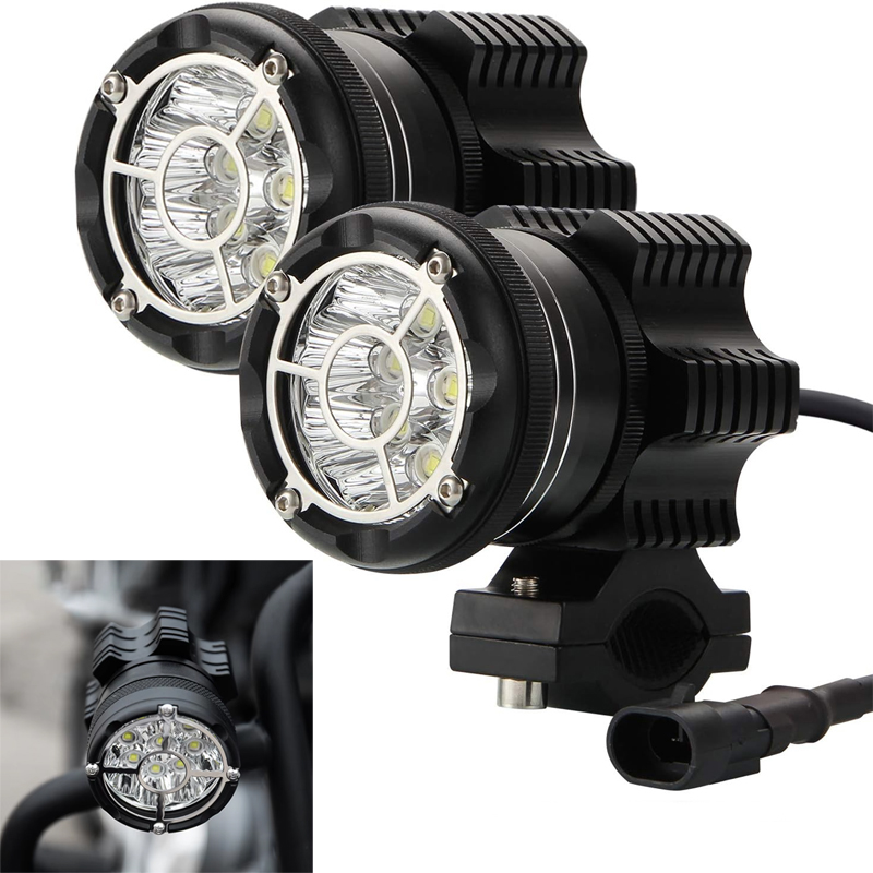 オートバイ LED ヘッドライトスポットライト 6/9 ビーズ BMW ADV F650 K1200S 12V 6500K LED 補助フォグライトアセンブリドライビングランプ