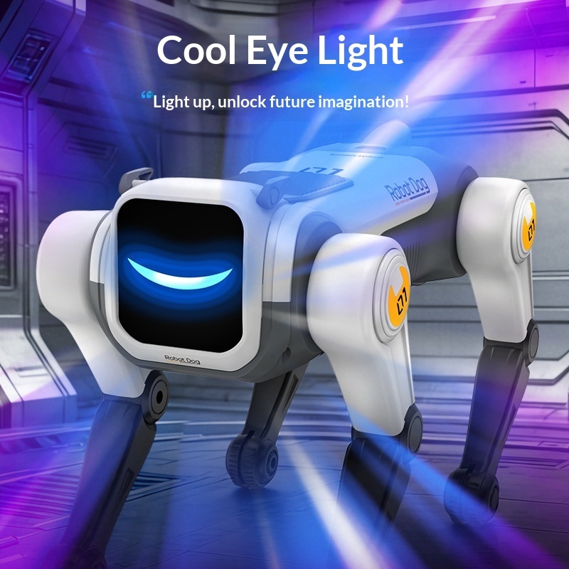 2026 新しいリモコンロボット犬音声制御プログラマブルバイオニックスタントペット LED アイライトインタラクティブおもちゃ子供のための
