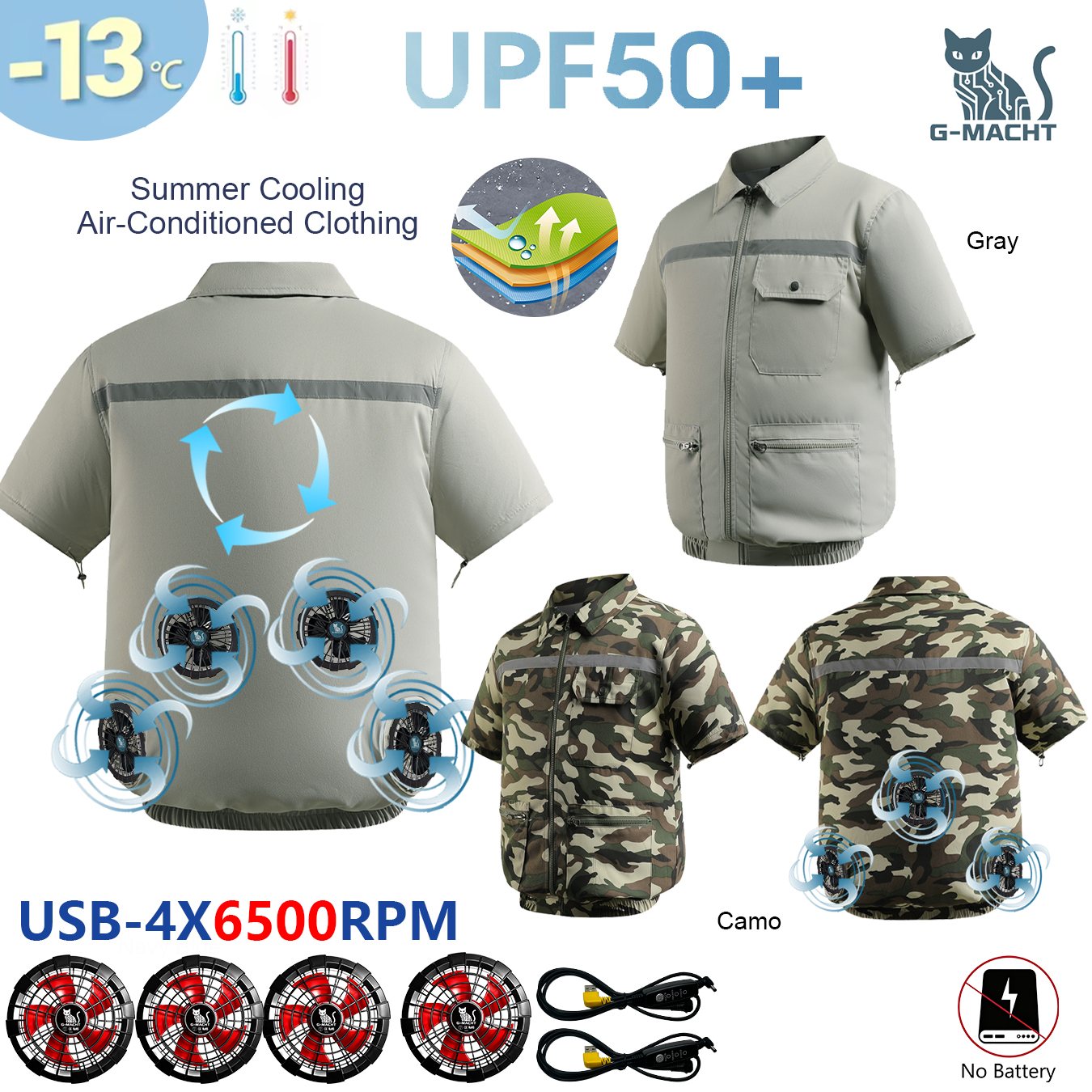 夏空調ベスト USB 12 V/5 V 冷却ファン通気性半袖冷却服屋外作業釣りキャンプ