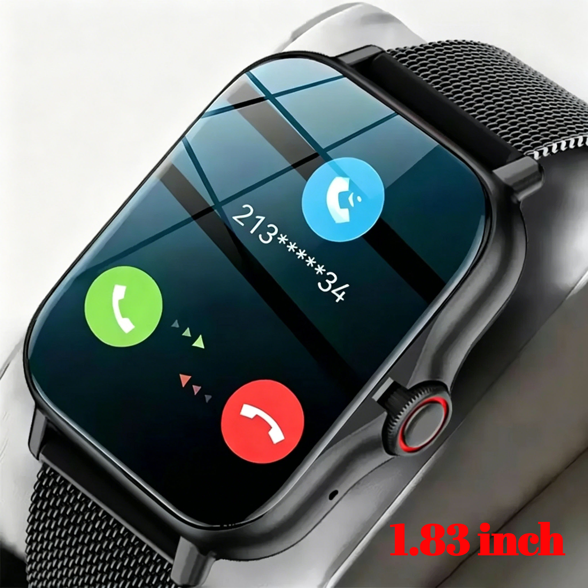2026 新しいスマートウォッチ 1.83 ''インチ HD 画面 Bluetooth 通話睡眠血中酸素圧力健康モニタリング腕時計女性男性のための