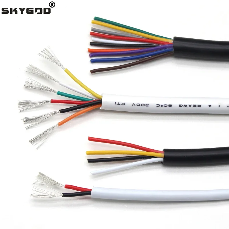 10 メートル UL2464 銅線 30 28 26 24 22 20 18 16 14AWG PVC チャンネルシース 2 3 4 5 6 7 8 9 10 コア絶縁信号制御ケーブル