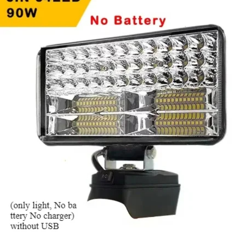 ポータブルワークライトマキタ 18V コードレス 3/4/5/8 インチ投光器懐中電灯 14.4-20V バッテリーランプ BL1830 BL1840 USB