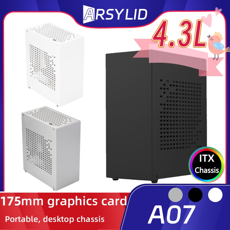 すべてのアルミニウム 2.0 ミリメートル HTPC ミニ ITX A4 シャーシゲームコンピュータサポートグラフィックスカード RTX2070 I5 ディスクリートディスプレイケース K39 A07 A39