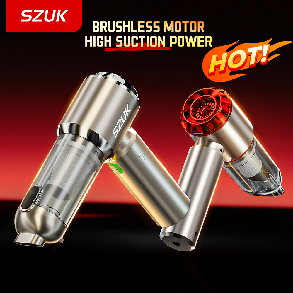 SZUK 985000PA ミニ車の掃除機ワイヤレス強力な車の掃除機ハンドヘルドポータブル掃除機洗浄機