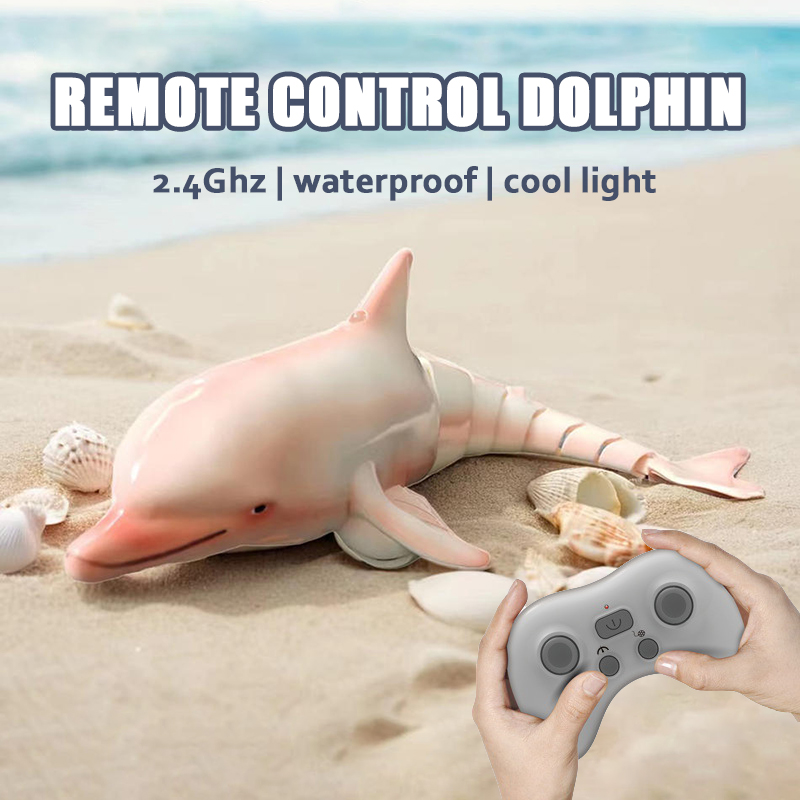 Rc ボート 2.4 グラムリモコンイルカライトシミュレーション電気水おもちゃシミュレーションラジコン動物子供ギフト男の子