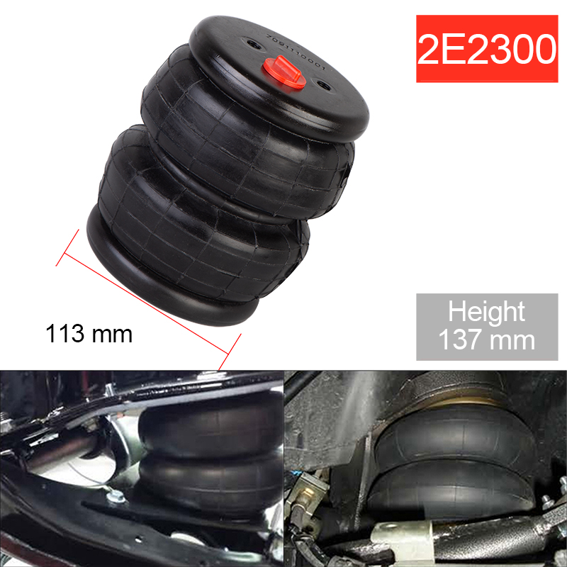 2E2300 ダブルコンボリュートエアバッグ トラック/バス/トレーラー用 ヘビーデューティ空気圧サスペンション 113-137mm 調整可能 1/2-14NPT