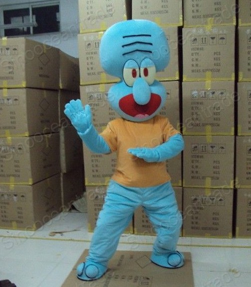 新成人ホット販売泡ハロウィン Squidward タコ漫画マスコット衣装ぬいぐるみクリスマスファンシードレスハロウィンマスコット衣装