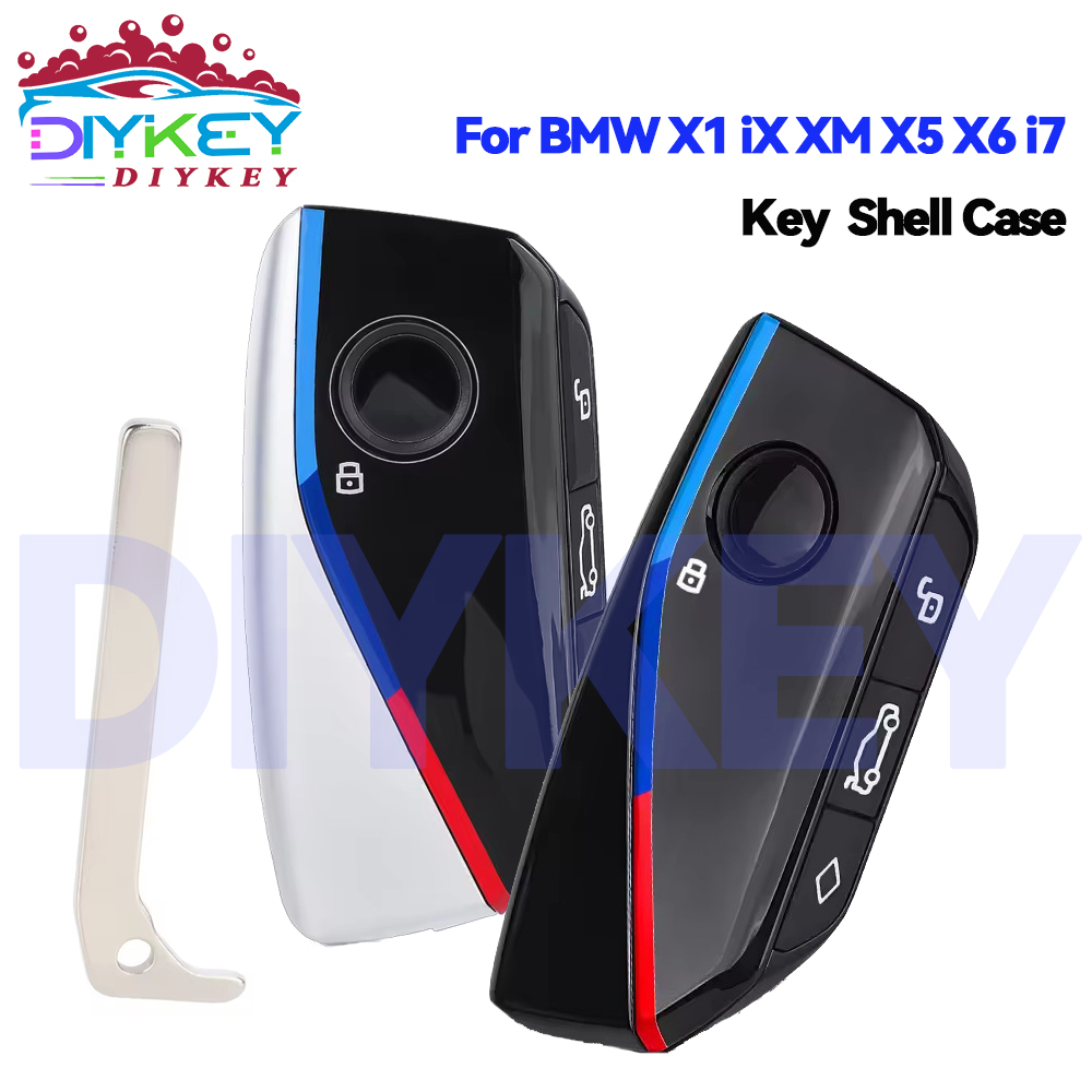 Bmw i7 X7 G07 LCI iX I20 X1 U11 7 シリーズ G70 G09 XM U06 G81 M3 2023 2024 4 ボタンリモートキーケースカバーシェルハウジング