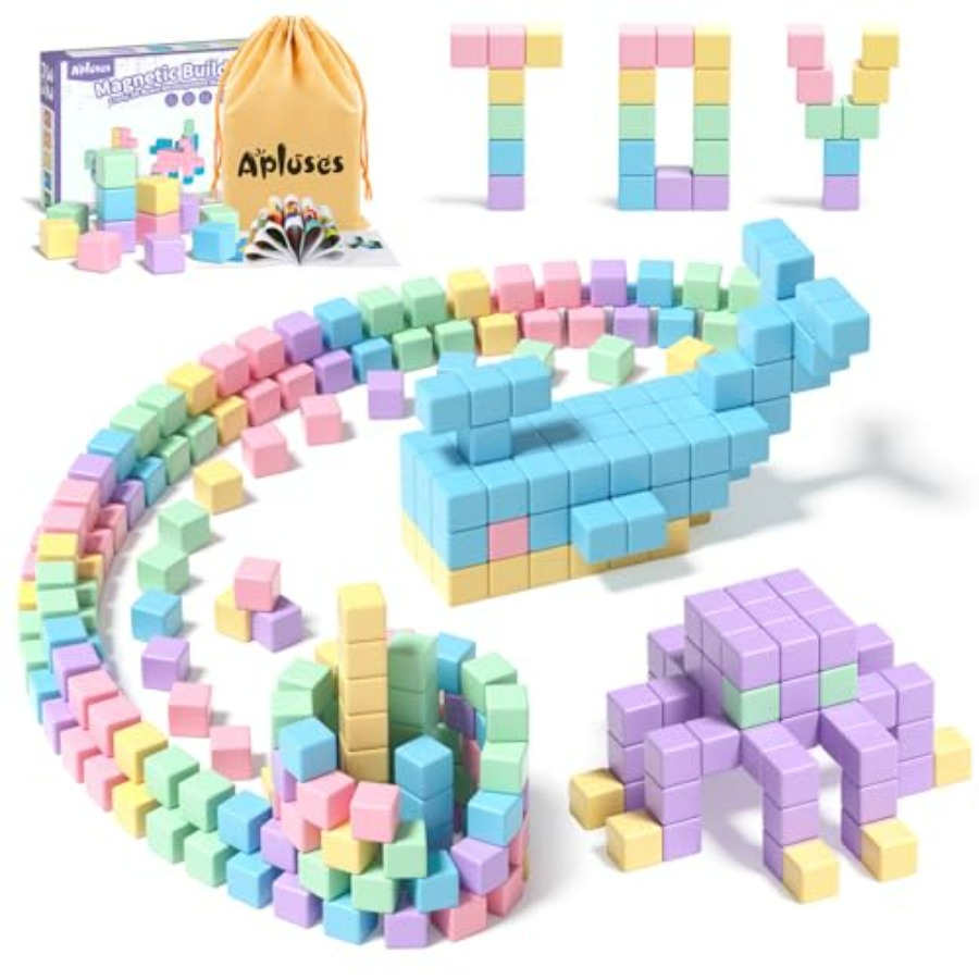 幼児用磁気ブロック ビルディングキューブ、教室必需品、創造的な学習ギフト、就学前モンテッソーリ感覚自閉症
