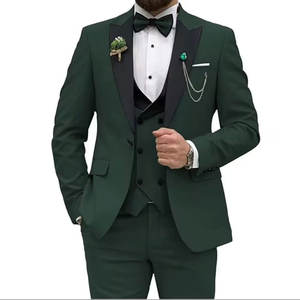 新作メンズスーツ ファスナー開閉式 新郎用スーツ3点セット 新郎・介添人用 結婚式・披露宴用スーツ ビッグサイズ ファスナー付き ビーズ装飾