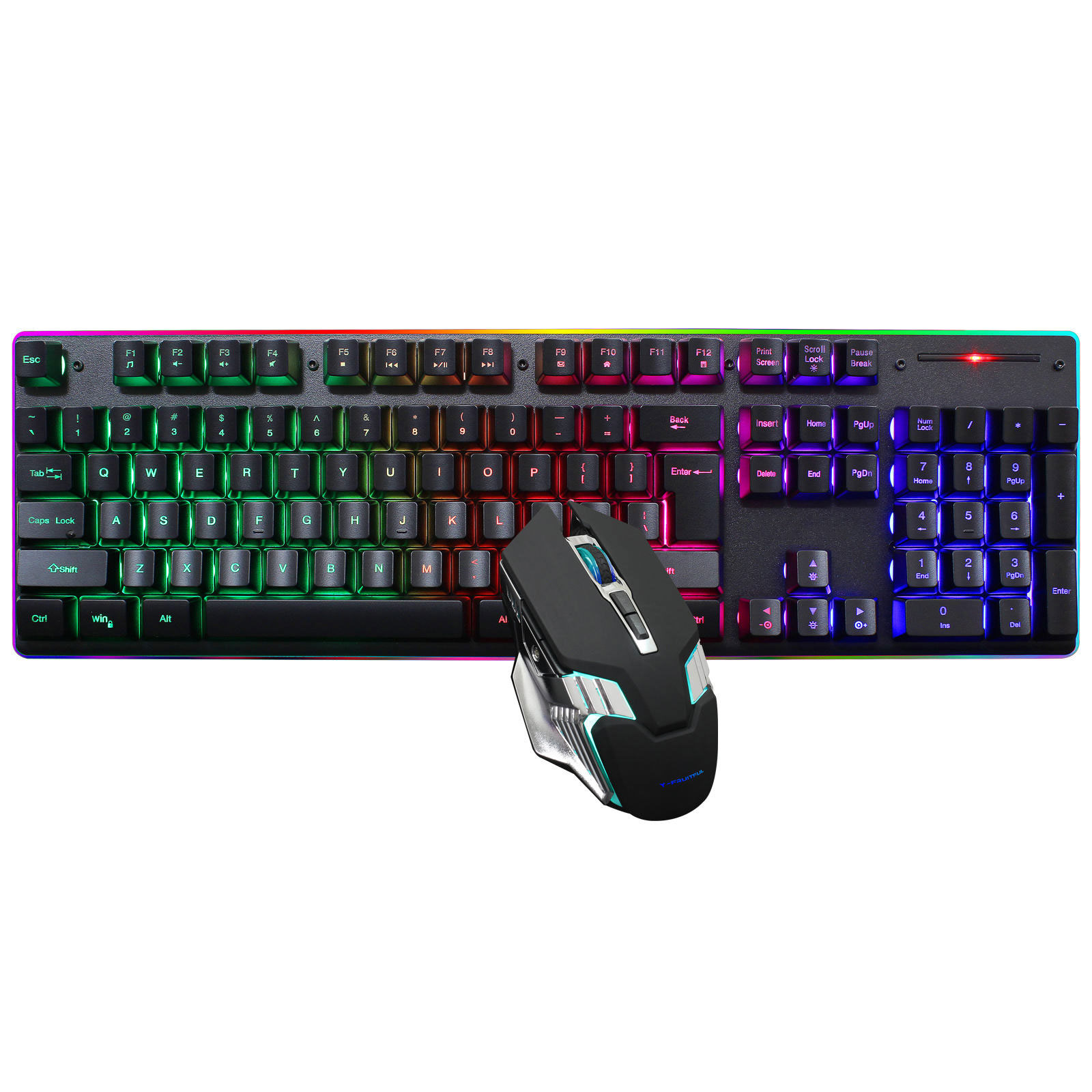 104 キー RGB コンピュータ人間工学に基づいたゲーマーキーボードマウスワイヤレス USB 充電式ゲーミングメカニカルキーボードとマウスセットコンボ