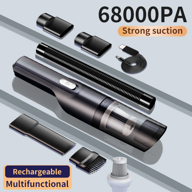 ポータブル車掃除機 68000Pa 有線/無線ハンドヘルド洗濯機車用ホームペット充電式掃除機