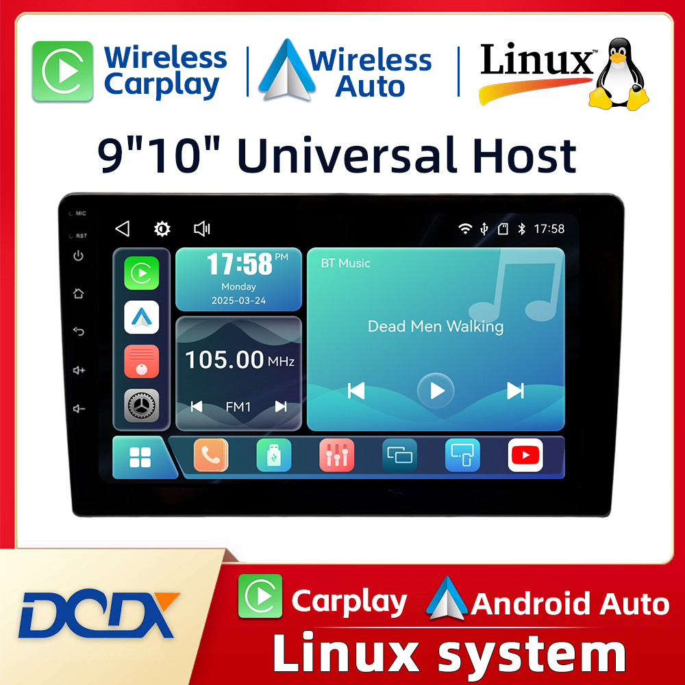 Linux system Universal 9" / 10" Car Player , With CarPlay & Auto Navigation DSP WiFi BT YouTube Wireless Multimedia Video Player