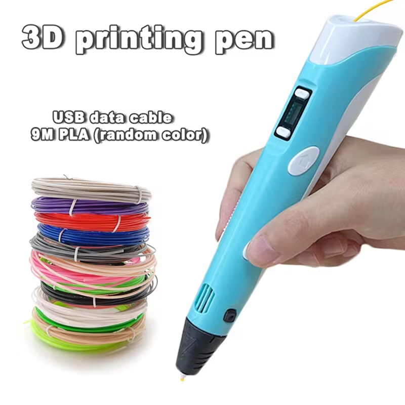 電子 3D 印刷ペン 9 メートル PLA 消耗品付き高温 3D 落書きツールインテリジェントおもちゃクリスマス誕生日ギフト