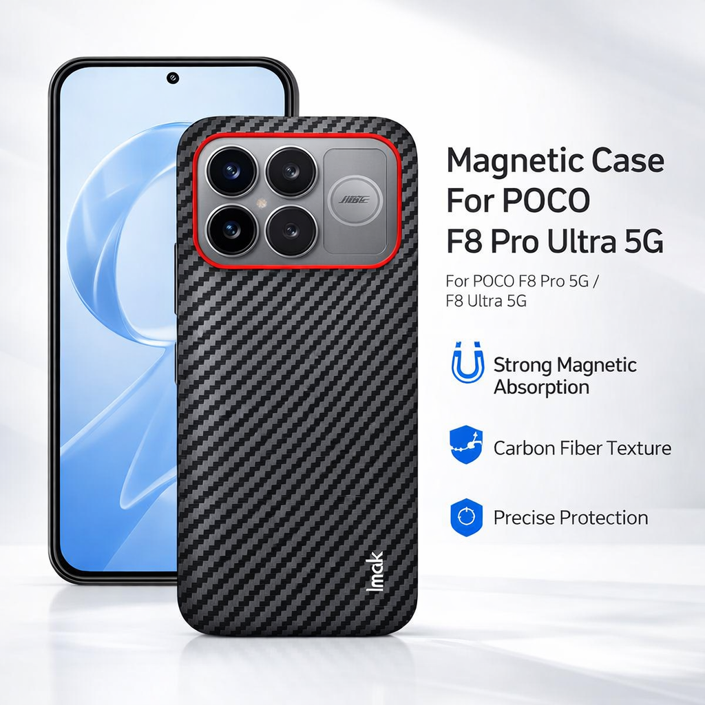 磁気ケース POCO F8 プロウルトラ 5 グラム抗指紋内蔵マグネットワイヤレス充電 CA0024