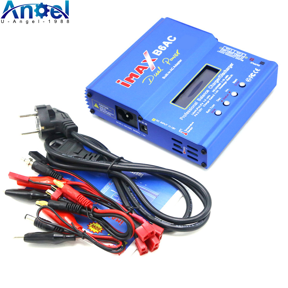 Imax B6 AC RC 充電器 80 ワット B6AC 6A バランス充電器デジタル LCD スクリーンリチウムイオン LiFe Nimh Nicd PB Lipo バッテリー放電器