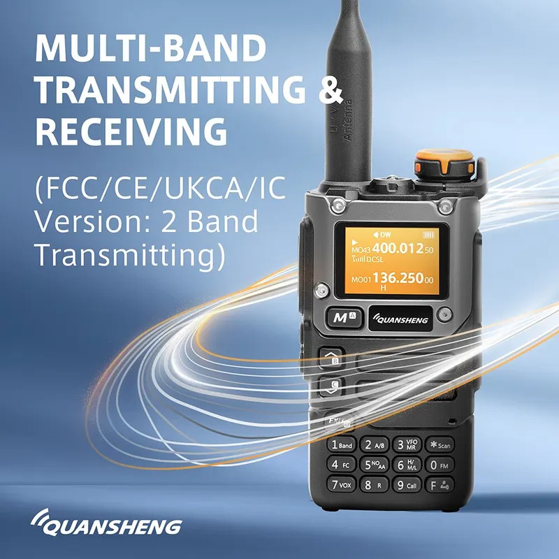 Quansheng UV-K6 トランシーバー 5 ワットエアバンドラジオタイプ C 充電 UHF VHF DTMF FM スクランブラー NOAA ワイヤレス周波数双方向 CB ラジオ