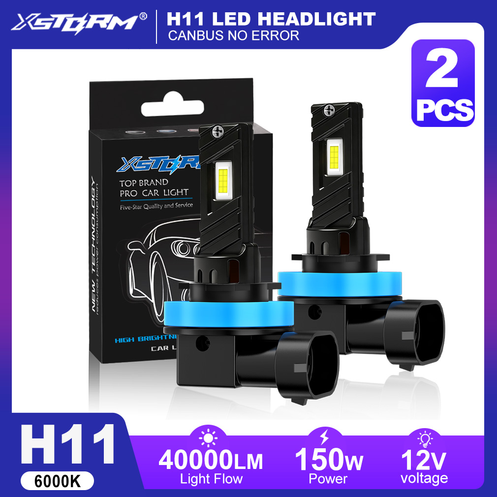 XSTORM H11 LED フォグライト電球 9005 HB3 9004 HB4 LED フォグヘッドライト 40000LM 6000K 150 ワット車フォグランプ 3570 CSP ランプ 12V ホワイトビーム