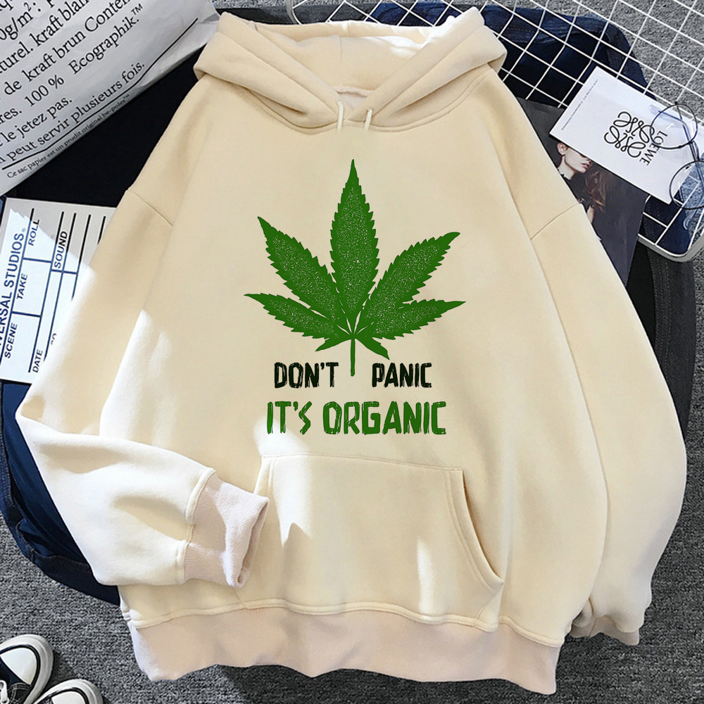 雑草パーカー女性グラフィック冬のヴィンテージフード付きシャツ服女性の美的セーター