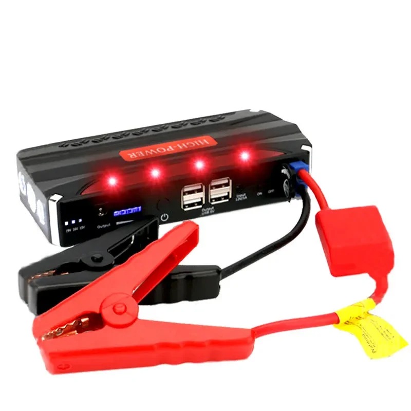 12 V /24 V トラックジャンプスターター車のバッテリーブースター電源銀行 1to3 USB ケーブルスマートフォン/ラップトップ用