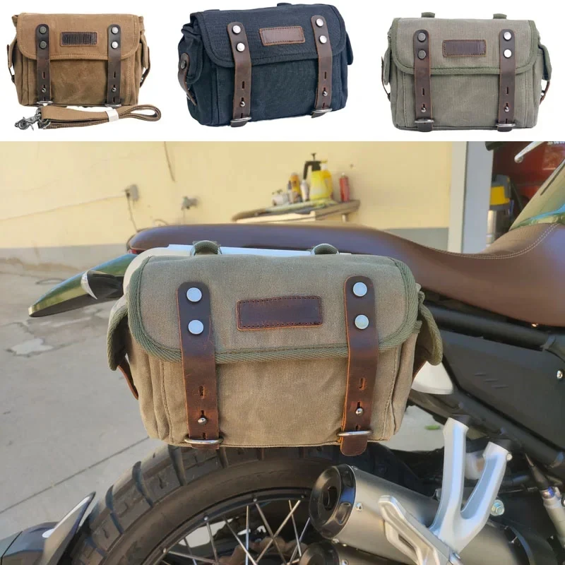 取り外し可能なオートバイバッグ防水バッグ荷物バッグ乗馬用品ワンショルダーメッセンジャーヘッドレザー付き