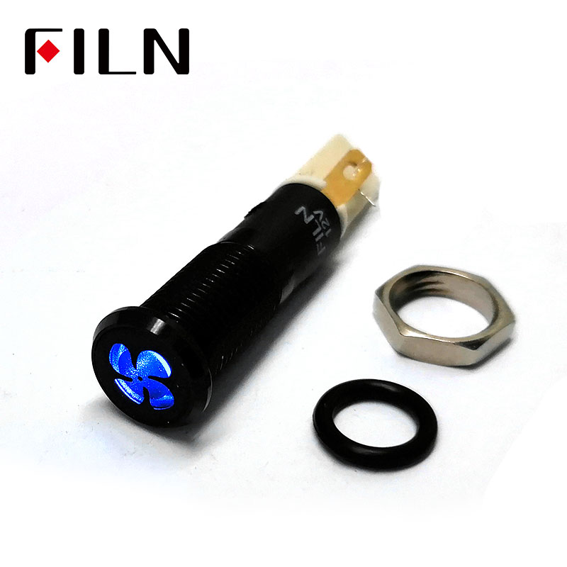 FILN 8 ミリメートル C40 車のダッシュボードブラックシェルファンタグ 12 ボルト Led インジケータライトはんだ足付き