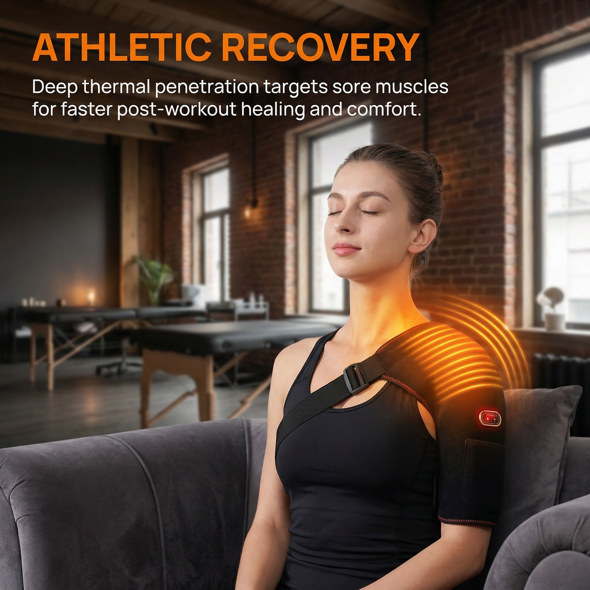 Electric Heating Shoulder Brace Display Vibration Shoulder Massage Support Belt Strap For Joint Brace Care Muscle Relaxation