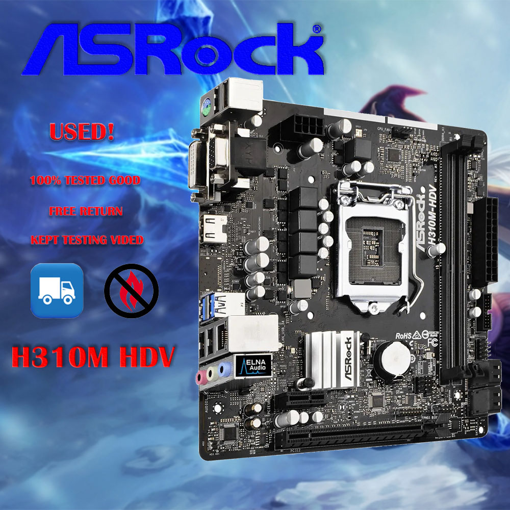 中古 ASROCK H310M HDV ITX デスクトップ マザーボード Intel H310 LGA1151 DDR4