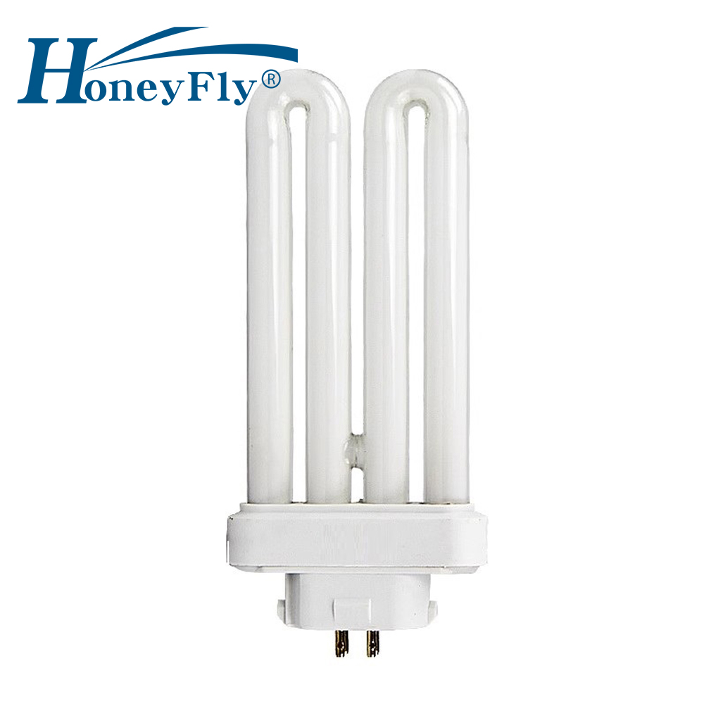 HoneyFly 2U 蛍光管電球 13 ワット 15 ワット 18 ワットコールドホワイト 5500 18K 126 ミリメートル/136 ミリメートル/146 ミリメートル 4 ピンテーブルランプガラスデスクライト