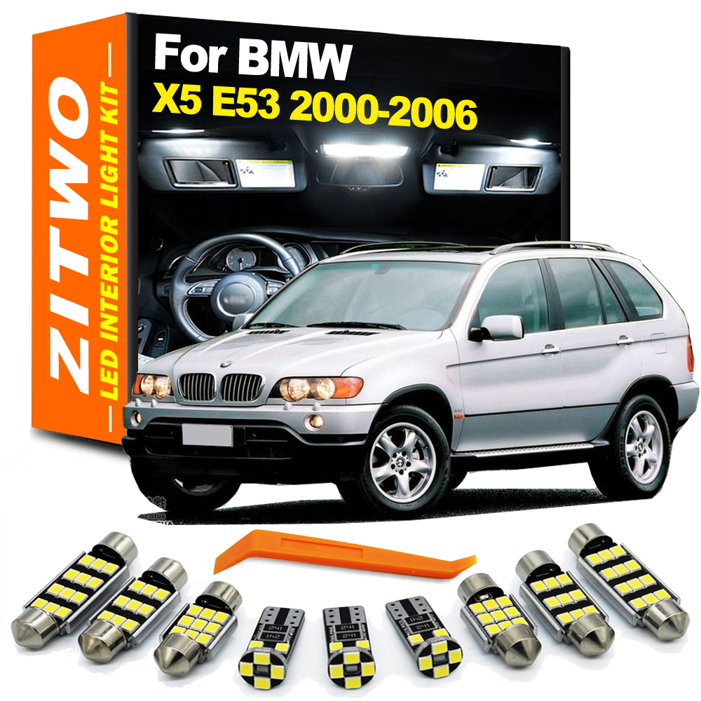 ZITWO 22 個フル LED インテリアドームドアフットプレートトランクライトキット BMW X5 E53 2000 2001 2002 2003 2004 2005 2006 アクセサリー