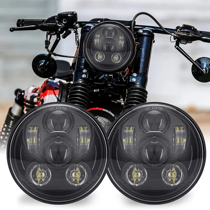 ドット 5-3/4 "5.75 LED ヘッドライトヤマハ V スター XVS 650 950 オートバイボバーカフェレーサー 40 ワット 45 ワット 65 ワット 80 ワットヘッドライト