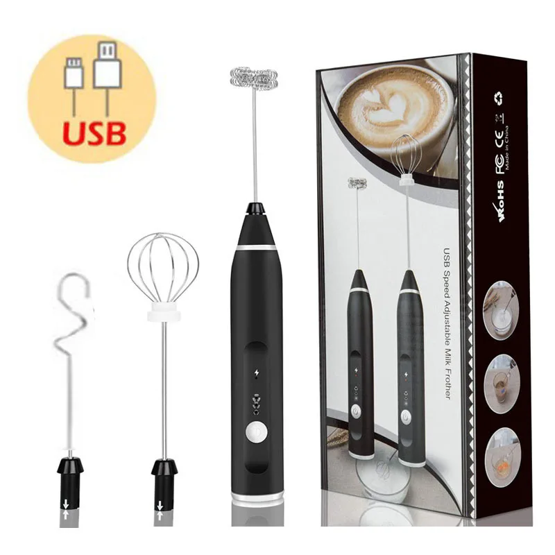 ポータブル電動ミルク泡立て器ハンドヘルドブレンダー USB ミニコーヒーメーカー泡立て器ミキサーカプチーノクリーム卵ビーター食品ブレンダー