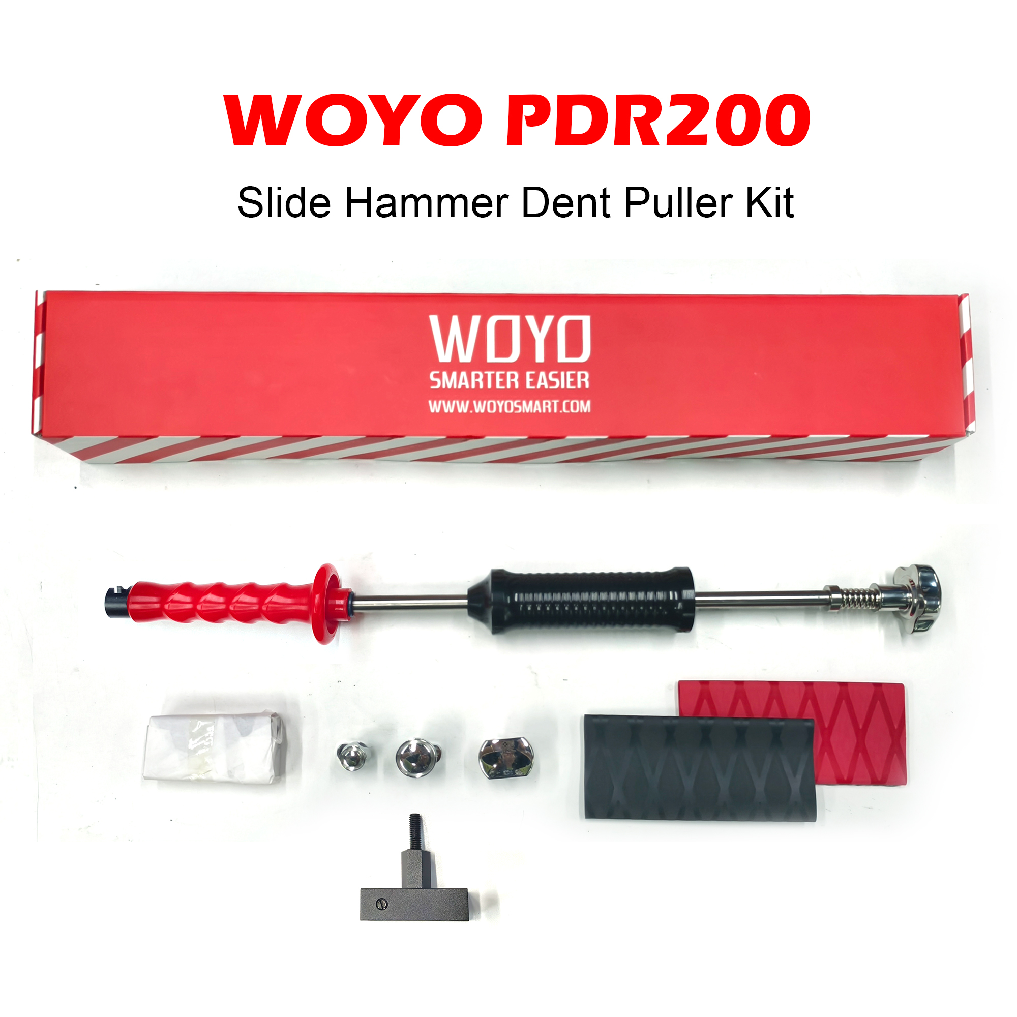 WOYO PDR200 1.4kg/3.1ポンド スライドハンマー デントプーラー PDRツール PDRキット 全車用 アルミ/スチール車両用 車体修理ツール