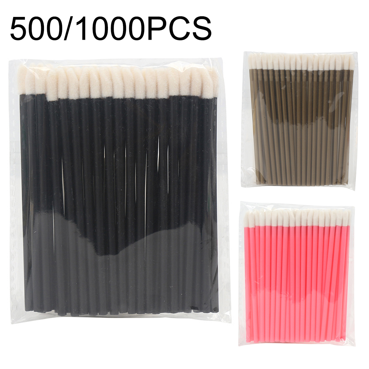 500/1000 個リップブラシまつげメイクアップツールマイクロブラシラッシュエクステンションマスカラアイシャドウブラシメイクアップアクセサリー卸売業者