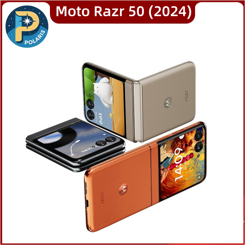 オリジナル Motorola Moto Razr 50 (2024) XT2453 8GB 256GB ROM 1 Sim 1 eSim 実質的に新しいロック解除済みフリップ スマートフォン