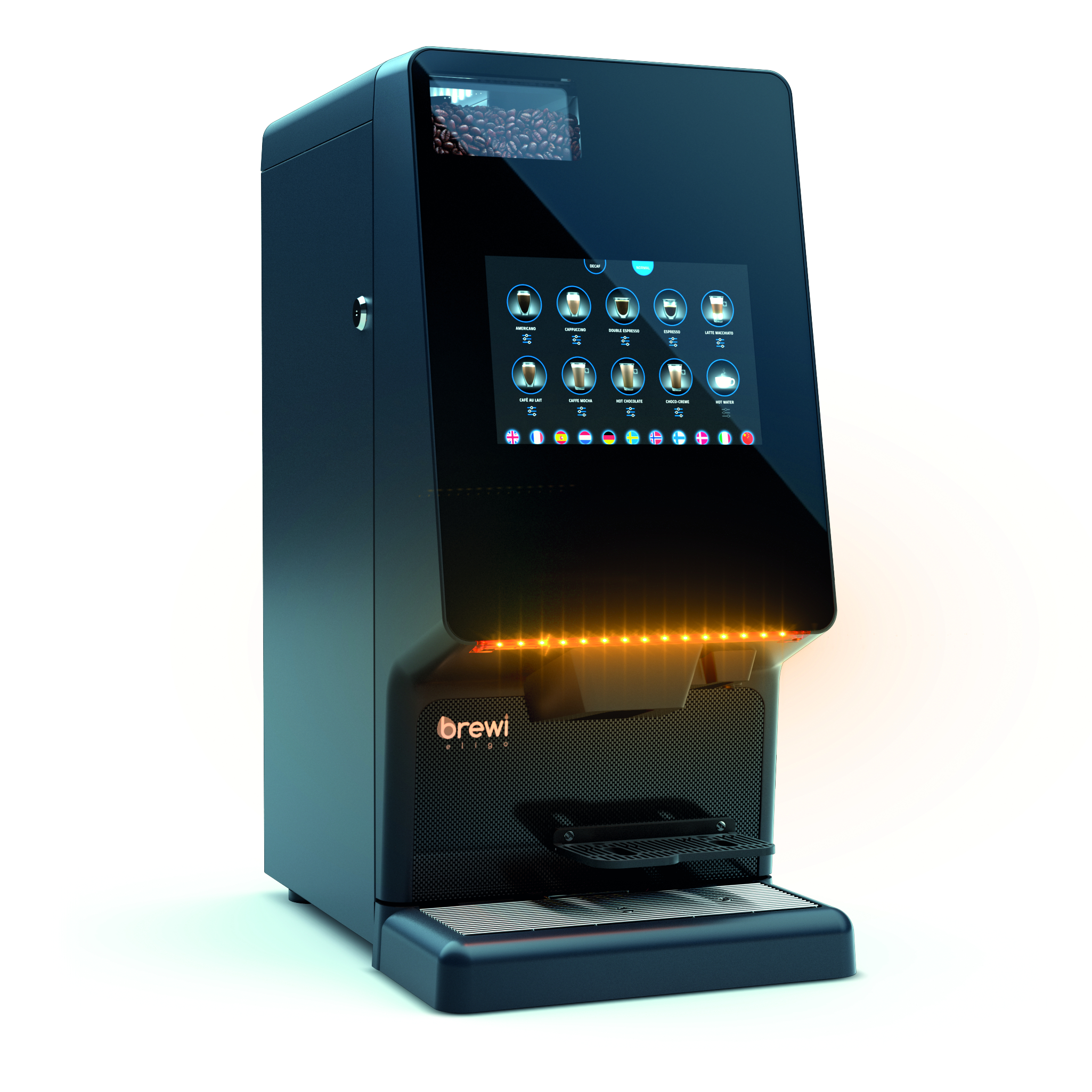 2026 新しいスマート モデルスマート タッチ スクリーン ビーン トゥ カップ Wifi 自動販売コーヒー ハイン カフェ ベーカリー用