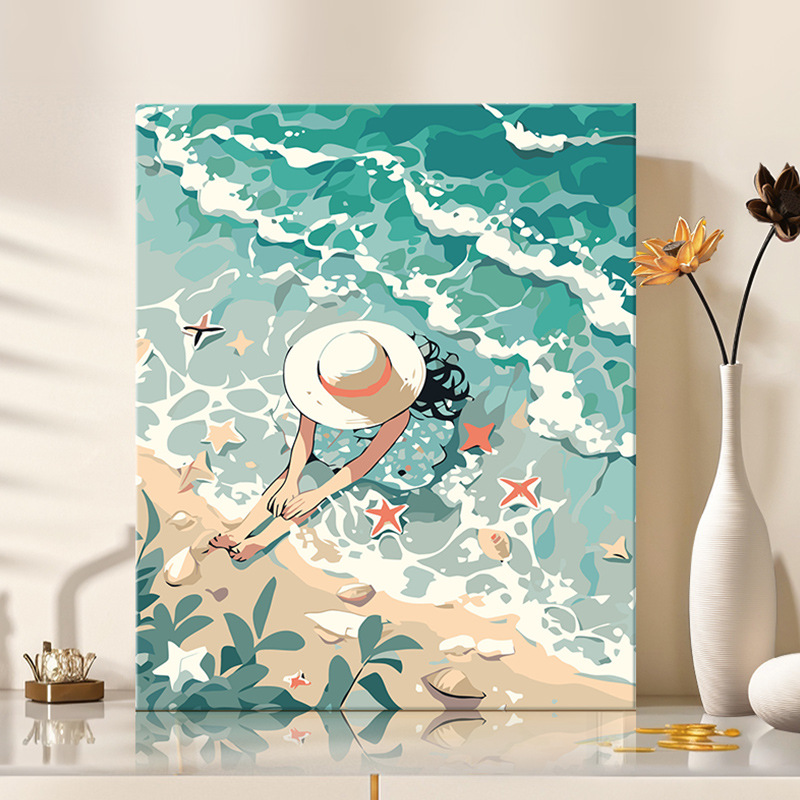 6107071 Y デジタル油絵リビングルーム装飾絵画ソファ背景壁掛け絵画