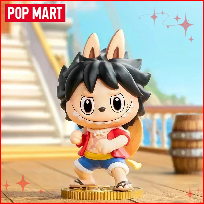 POPMART LABUBU モンスター X ワンピースアニメシリーズフィギュアブラインドボックスかわいいアニメアクションフィギュアおもちゃ人形ギフト